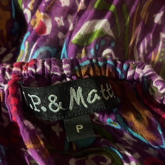 J.P. MATTIE PURPLE FLORAL BOHO SKIRT OR DRESS VERY GOOD CONDITION (S) - Picture 7 of 7